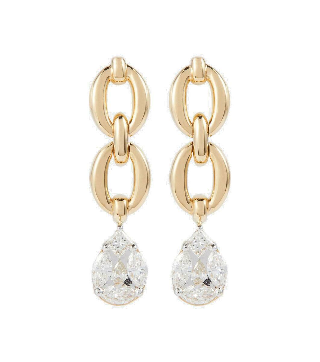 Nadine Aysoy Catena 18kt yellow gold earrings with diamonds Nadine