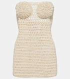 Anna Kosturova Camellia cotton crochet bustier dress