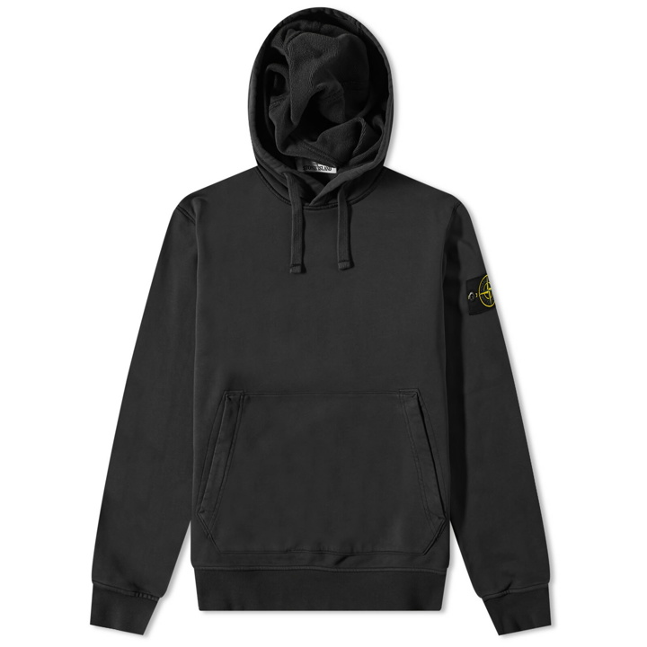 Photo: Stone Island Men's Garment Dyed Popover Hoody in Charcoal