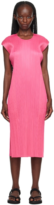 Photo: Pleats Please Issey Miyake Pink Monthly Colors July Midi Dress