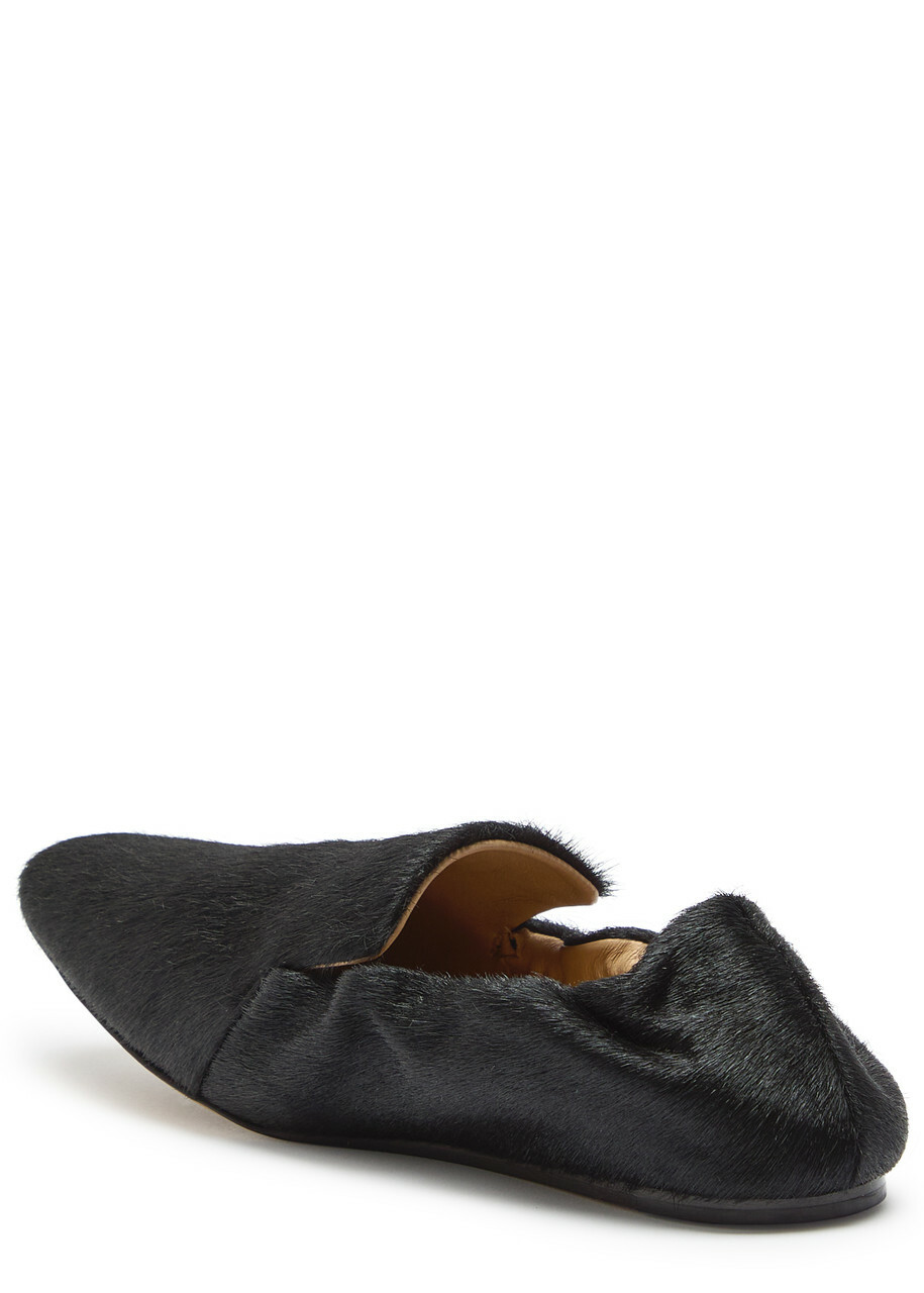 LE Monde Beryl Orlando Calf-hair Loafers Black