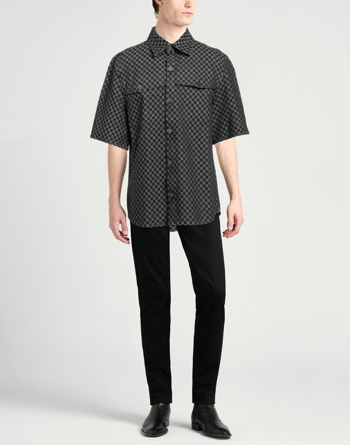 Balmain Mens Denim shirt in Black