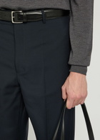 Jil Sander Straight-leg Wool-blend Trousers Dark Blue