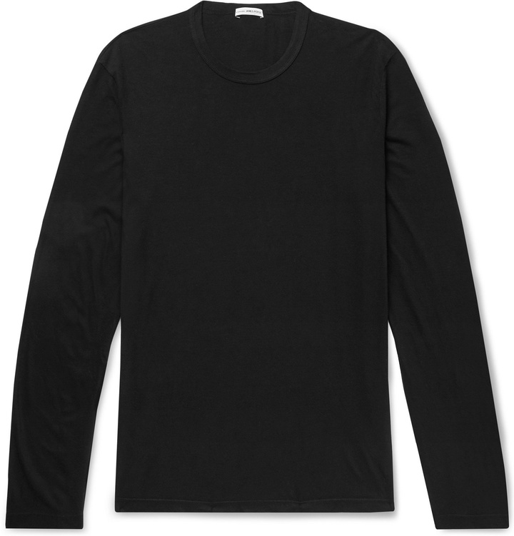 Photo: James Perse - Combed Cotton-Jersey T-Shirt - Black