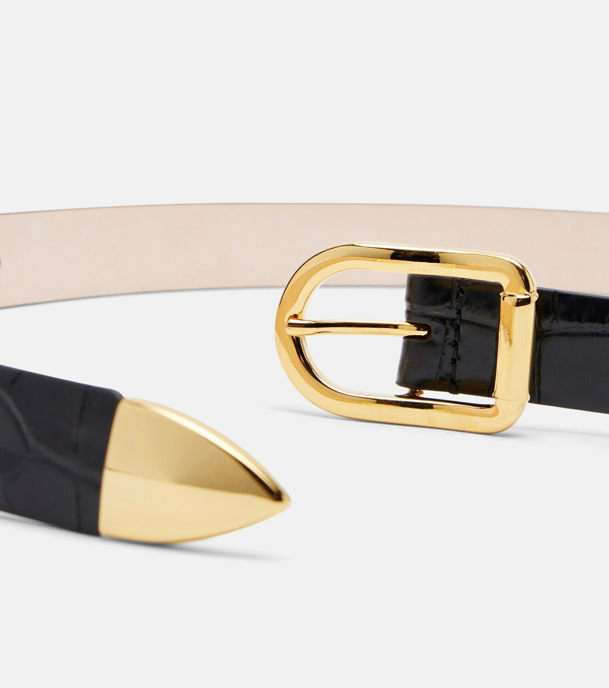 Déhanche Mija croc-effect leather belt