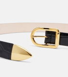 Déhanche Mija croc-effect leather belt