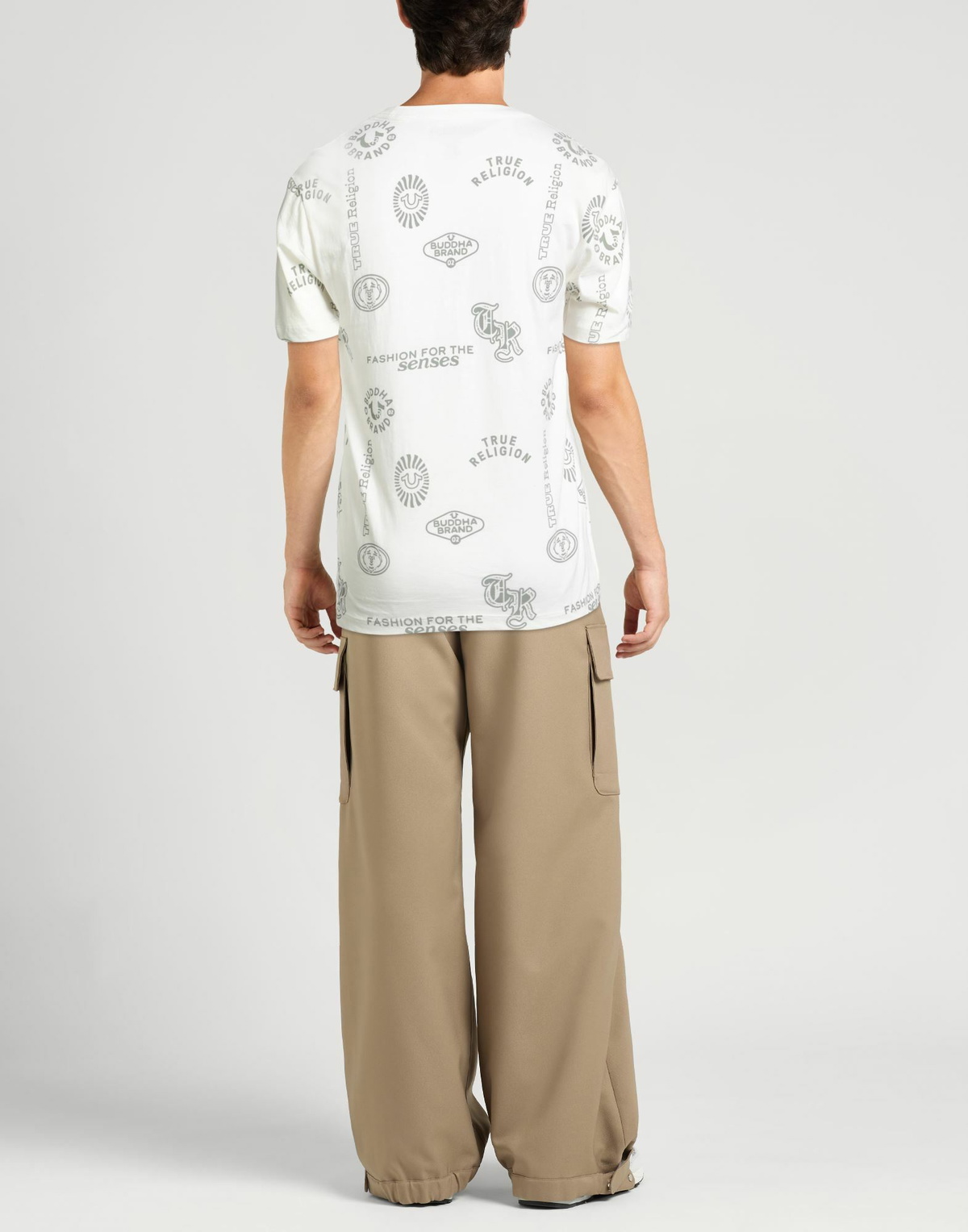 True Religion Mens T-shirt Ivory
