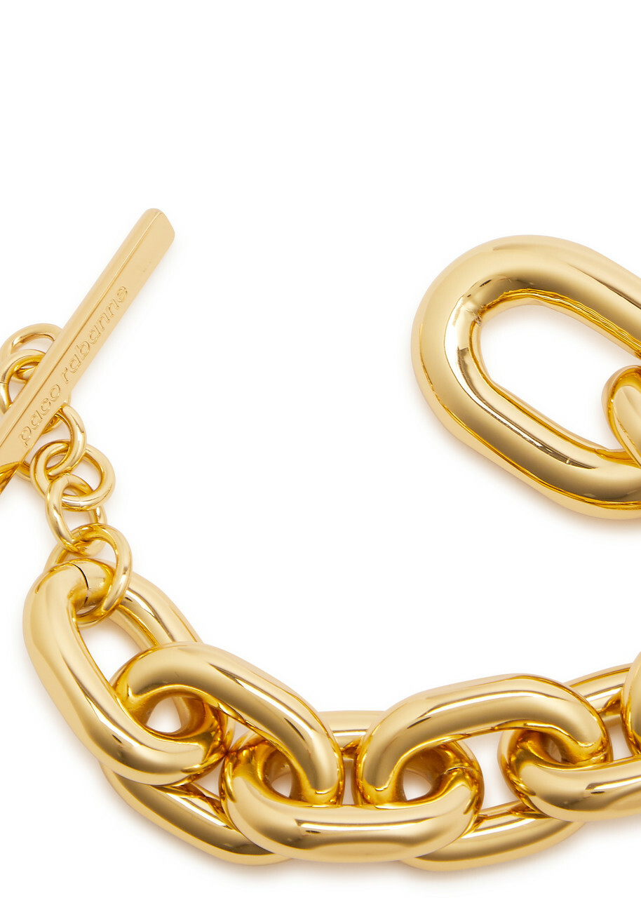 Paco Rabanne パコラバンヌXL LINKBRACELET GOLD RABANNE XL Link gold-tone bracelet | NET-A-PORTER