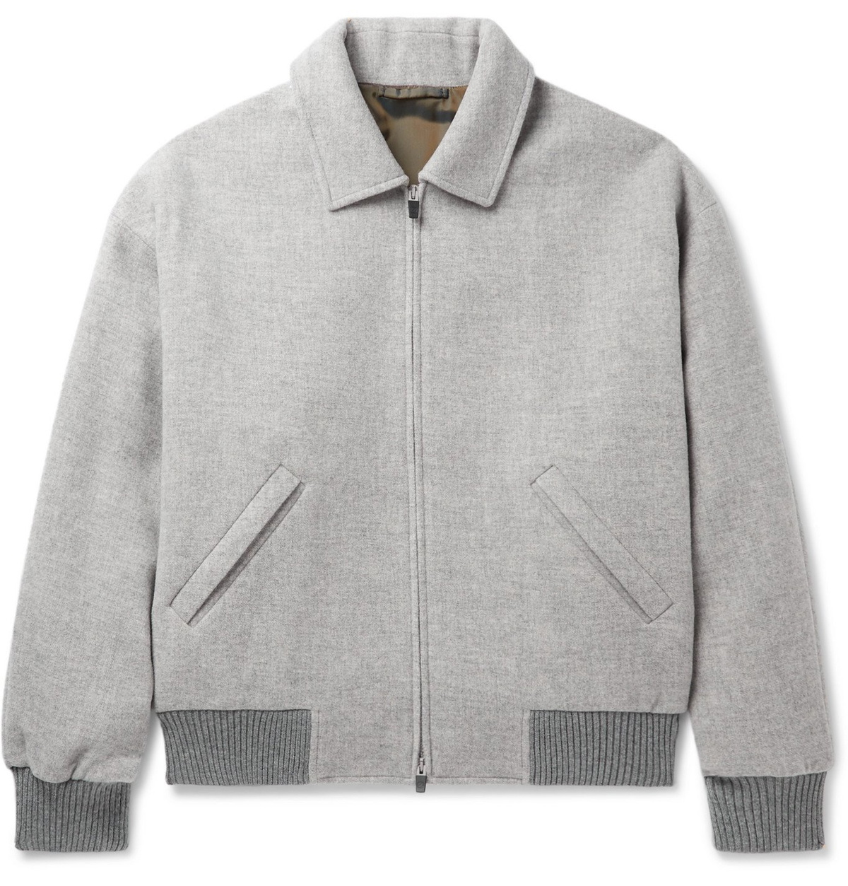 Fear of God for Ermenegildo Zegna - Logo-Appliquéd Wool Bomber Jacket ...