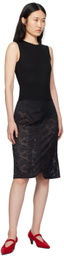 Birrot Black Rose Midi Skirt