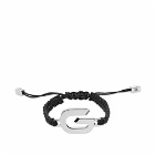 Givenchy Men's G Link Cord Bracelet in Black