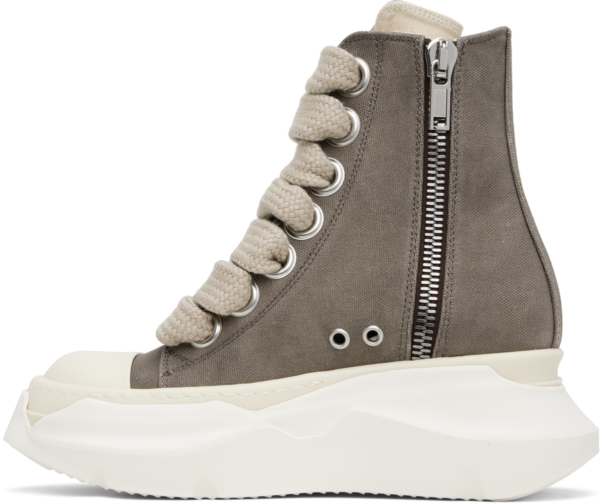 Rick Owens DRKSHDW Gray Hollywood Jumbo Laces Abstract Sneak 