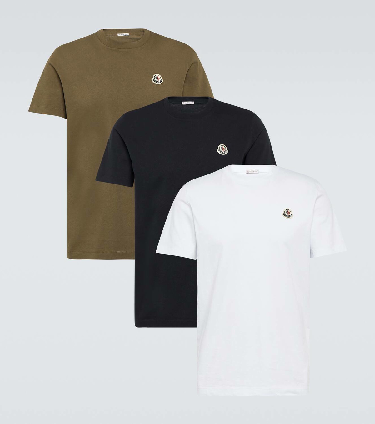 【MONCLER(モンクレール)】T-SHIRT IN JERSEY DI COTONE Tシャツ Logo cotton jersey T-shirt in black - Moncler | Mytheresa