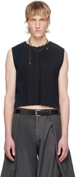 HODAKOVA Black Pleated Tank Top