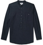 RICHARD JAMES - Button-Down Collar Brushed Cotton-Flannel Shirt - Blue