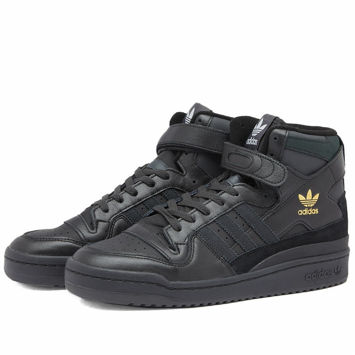 Photo: Adidas Men's Forum 84 Hi-Top Sneakers in Core Black/Carbon