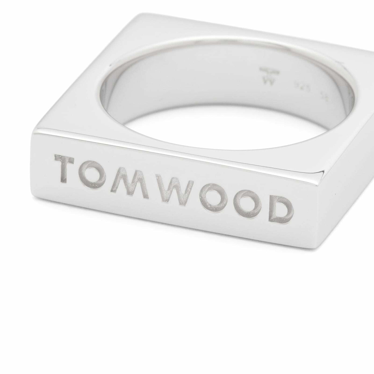 Tom Wood Men's Square Ring in Silver