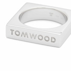 Tom Wood Men's Square Ring in Silver