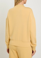 Varley Reena Button-down Stretch-jersey Sweatshirt Yellow