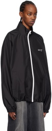 Pushbutton Black Raglan Jacket