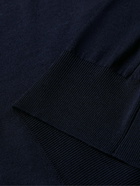 Kiton - Slim-Fit Wool-Jersey Shirt - Blue