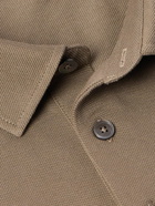 Zegna - Slim-Fit Cotton-Piquè Polo Shirt - Neutrals