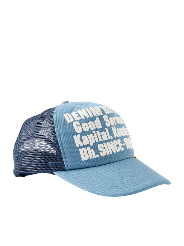 Photo: KAPITAL - Denim Repair Service Fleece-Trimmed Printed Scuba Trucker Cap
