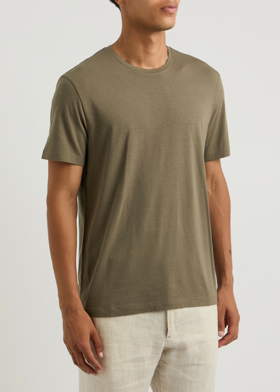 Paige Cash Stretch-jersey T-shirt Brown