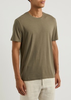Paige Cash Stretch-jersey T-shirt Brown