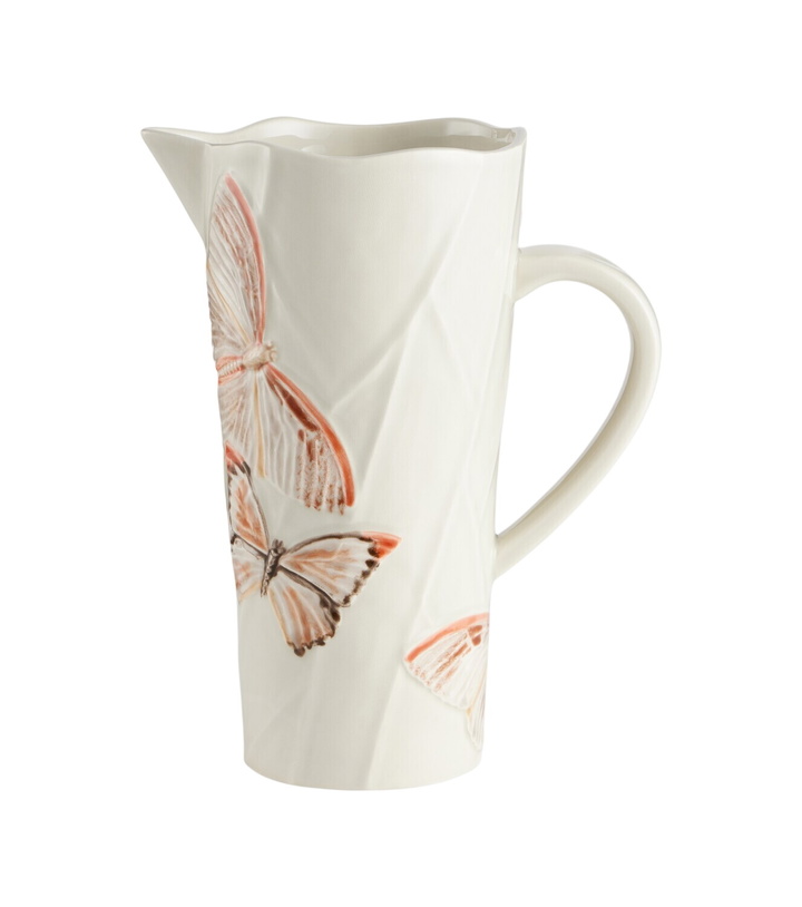 Photo: Bordallo Pinheiro Cloudy Butterflies pitcher by Claudia Schiffer