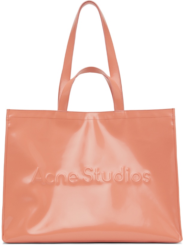 Photo: Acne Studios Pink Logo Shoulder Tote