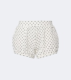 Posse Tommy polka-dot cotton-blend jersey shorts