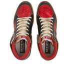 Golden Goose Men's Sky Star Leather Sneakers in Black/Red