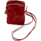 Our Legacy Red Mini Pony Hair Delay Bag