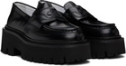 Moschino Black Question Stitch Loafers