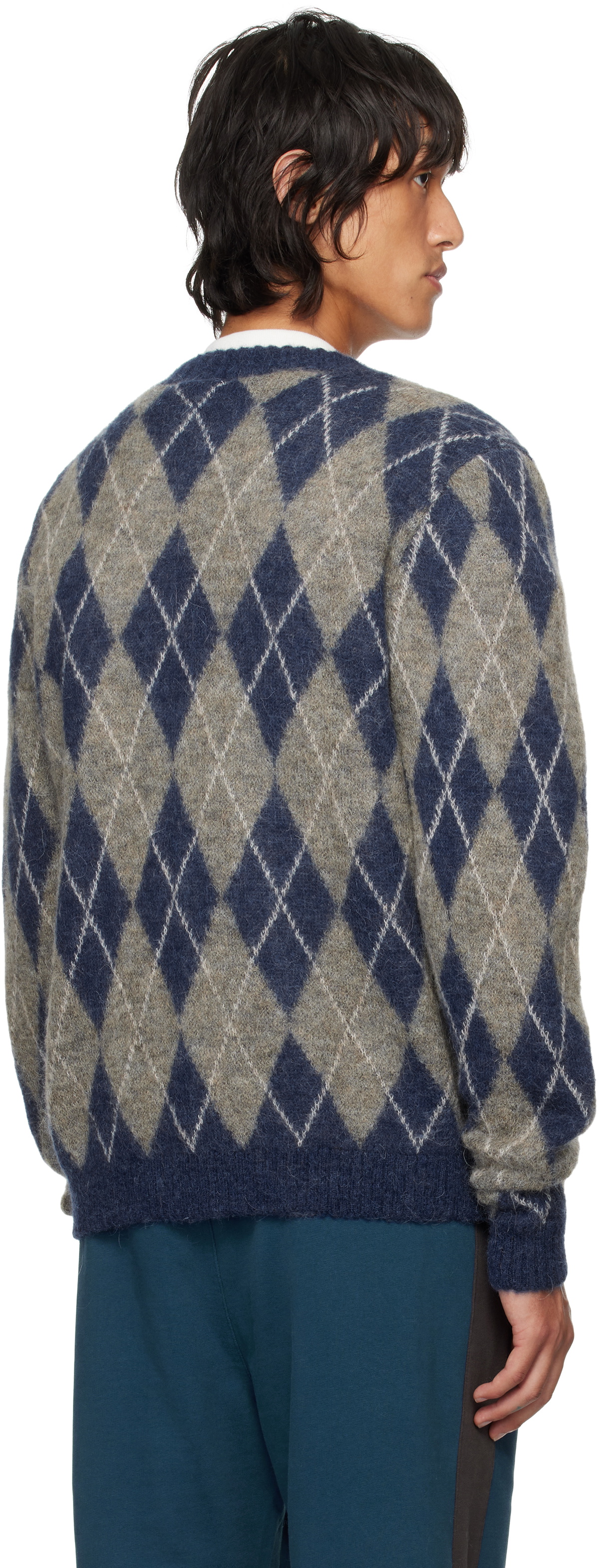 Gimaguas Gray & Navy Alice Zip Up Sweater