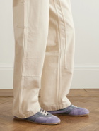 Dries Van Noten - Leather-Trimmed Suede Sneakers - Purple