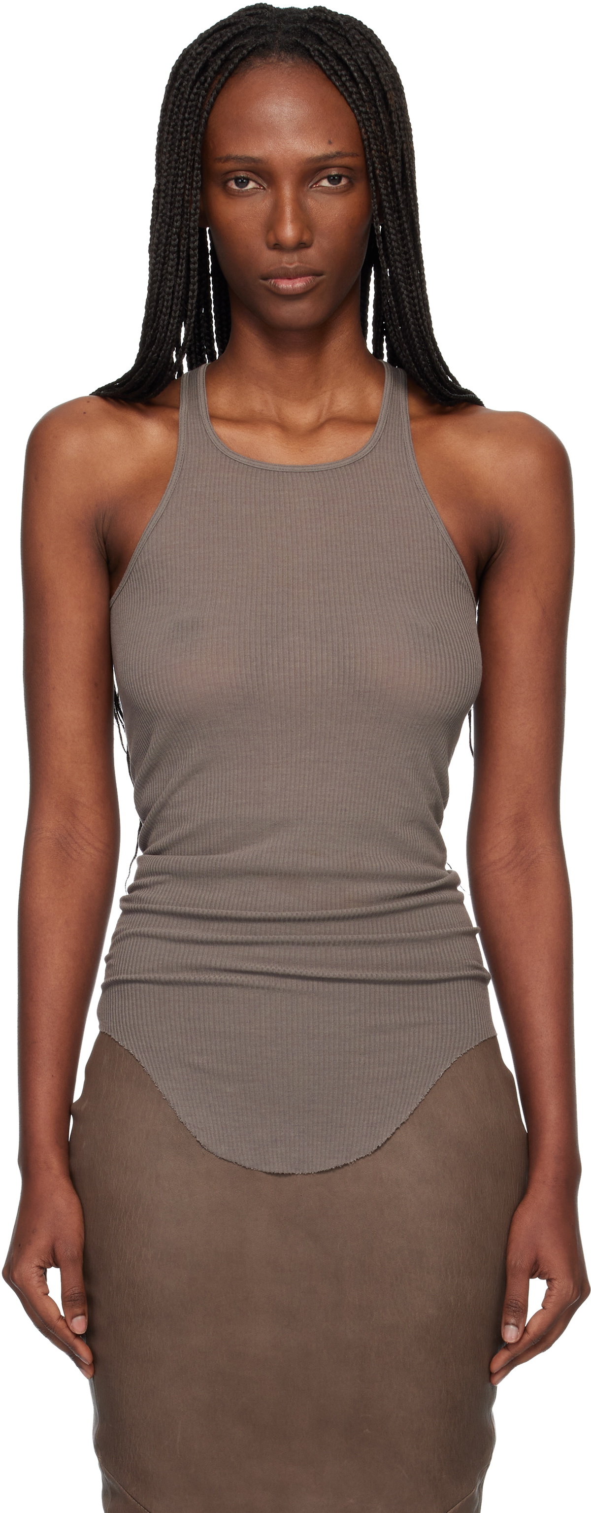 Rick Owens Gray Porterville Triple Donut Tank Top Rick Owens