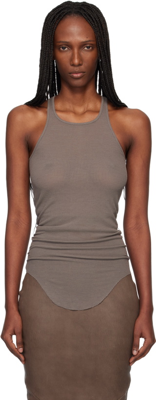 Photo: Rick Owens Gray Temple Basic Rib Tank Top