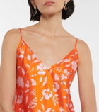 Lee Mathews Bella floral silk satin slip dress