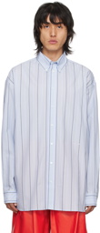 Marni Blue Striped Shirt