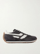 TOM FORD - Mick Leather-Trimmed Suede Sneakers - Gray