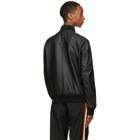 Burberry Black Lambskin Bomber Jacket