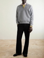 Jil Sander - Cotton-Jersey Half-Zip Sweatshirt - Gray