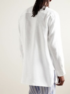 Loro Piana - Jeri Grandad-Collar Linen Half-Placket Shirt - White