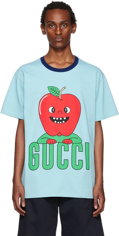 Photo: Gucci Blue Printed T-Shirt