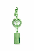 Diesel Metal keyring with Biscotto logo charm - Charms and Keyrings Womens in Green
