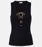 Burberry Ribbed-knit cotton-blend tank top