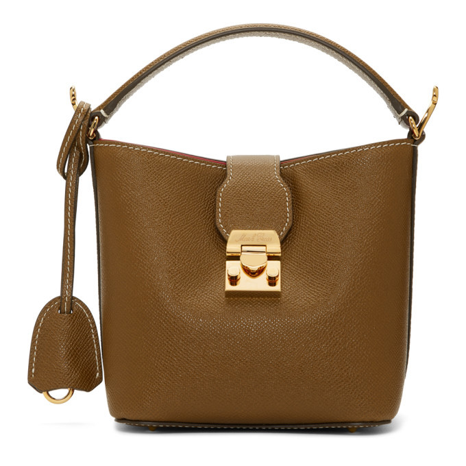 Mark Cross Brown Saffiano Mini Murphy Bucket Bag