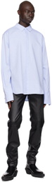 K.NGSLEY Blue Spliced Snider Shirt
